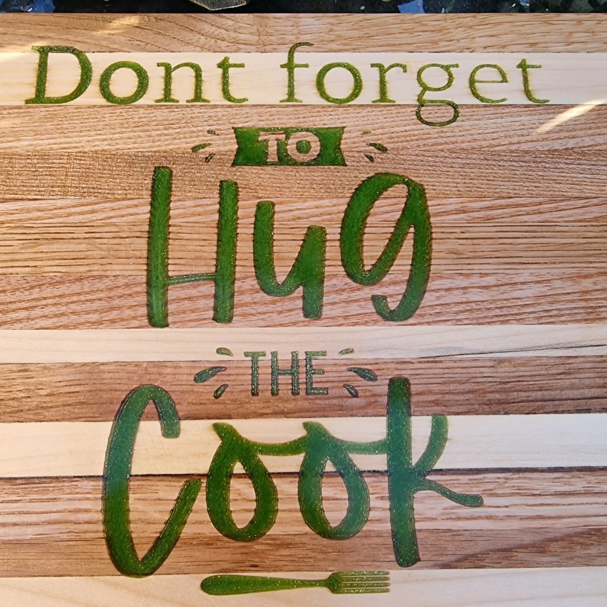 Copy of Ash Chopping Boards Personalised Slogan wisteria woodcraft