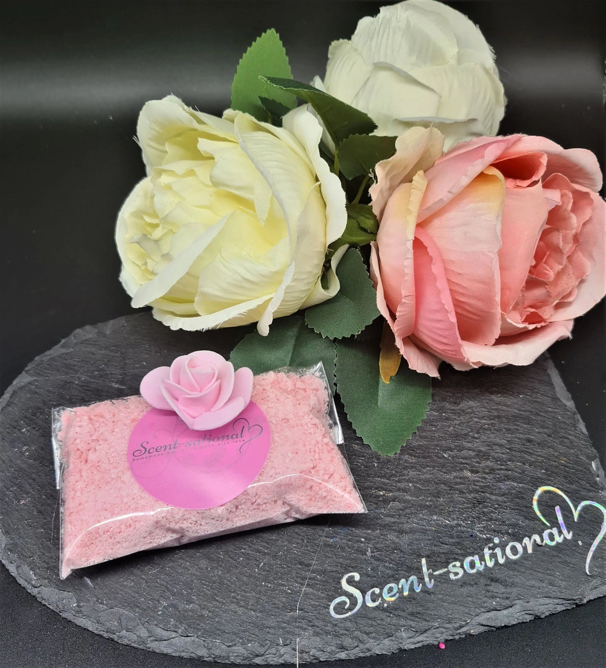 Peony and Blush Suede Wax Melt Crumble Scent Sational Wax melts